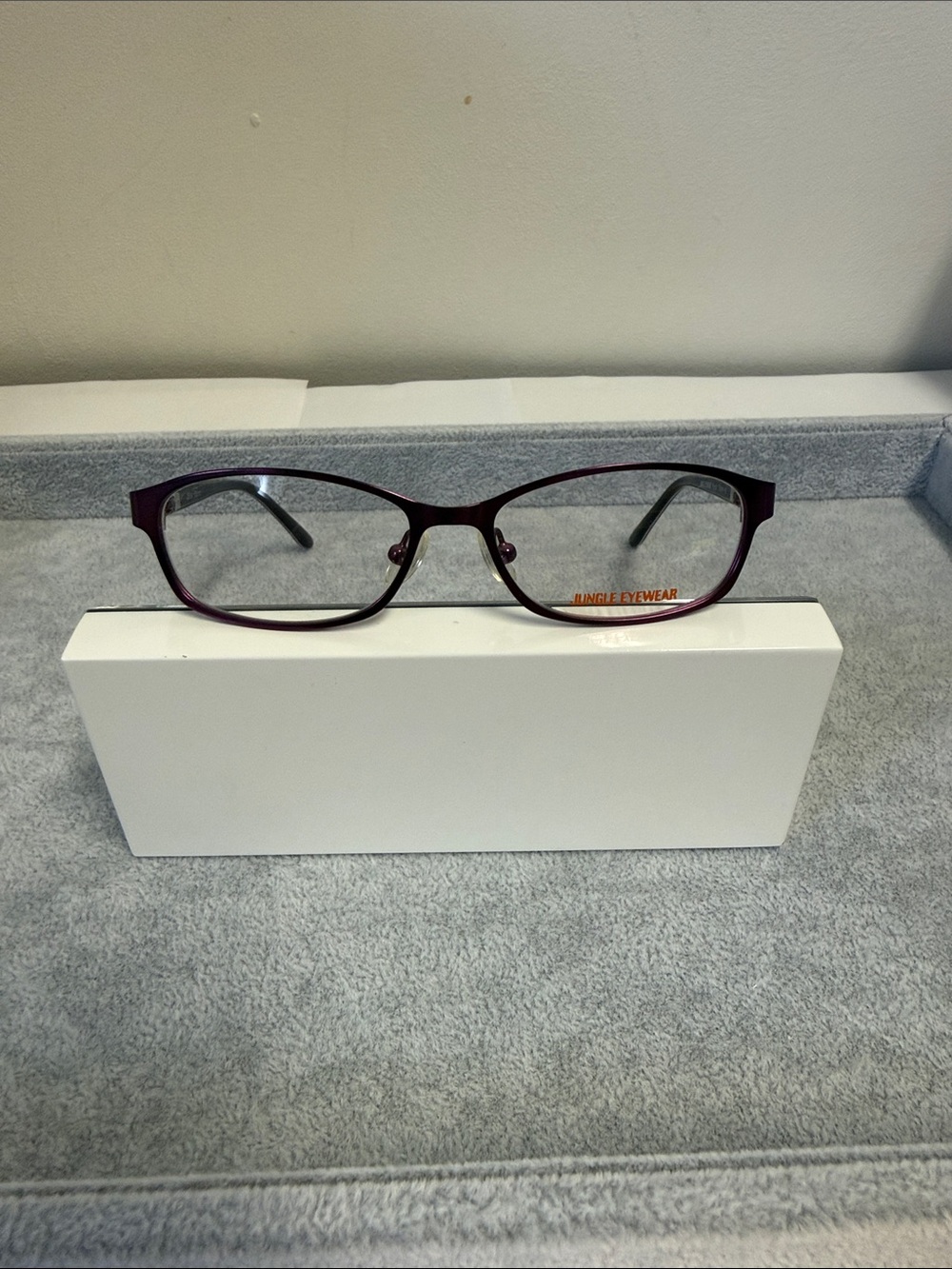 NWOT Petite Jungle Eyewear JE504 Purple Rectangle Optical Glasses Eyesize 47